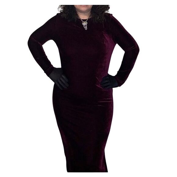 NWT Mango Burgundy Velvet Dress. Size: Large - Picture 2 of 5